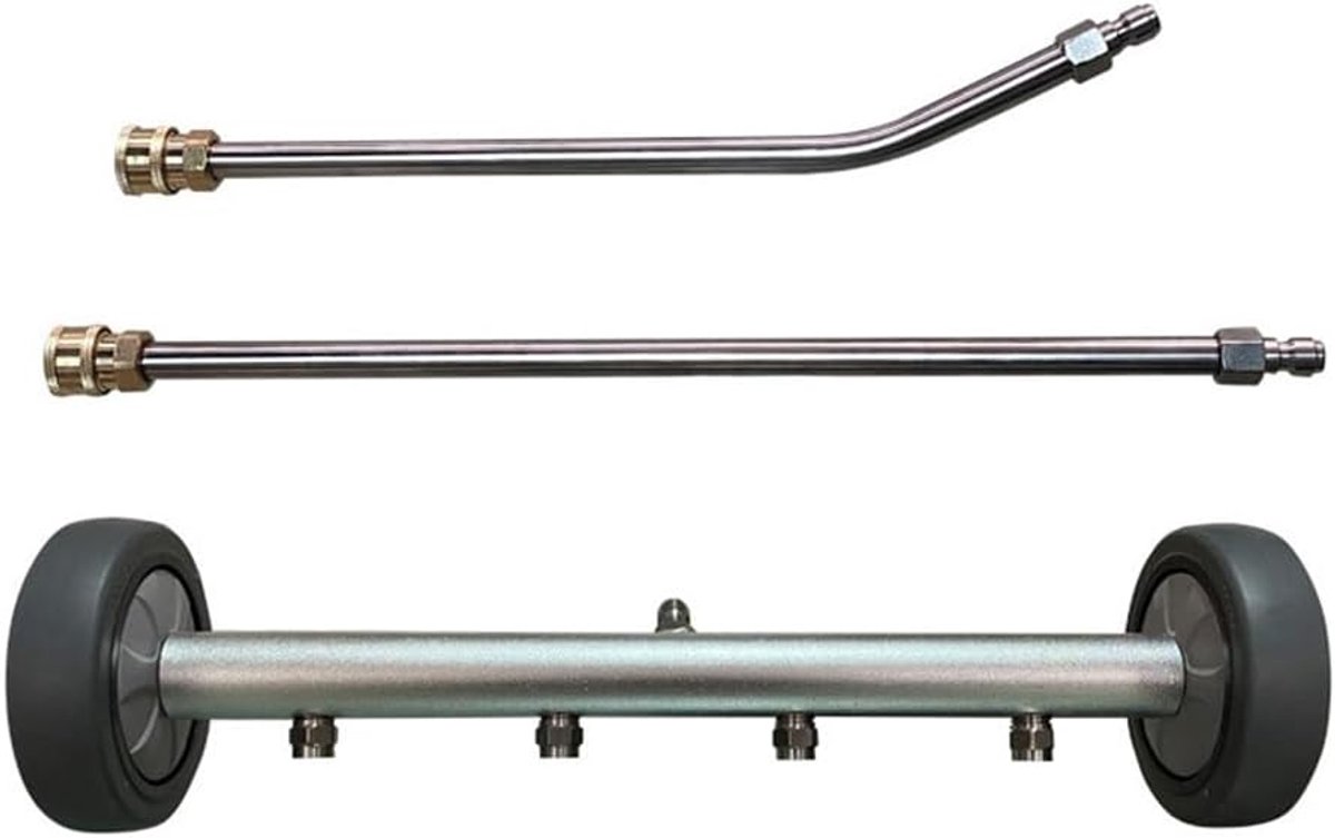 SnelShoppen - Hoge Druk Reinigingsapparaat, Ondergrond Cleaner 4000 PSI, Vloer Spuiter met 4 RVS Nozzles en 2 Stangen, Perfect voor Patio, SUV en Trai