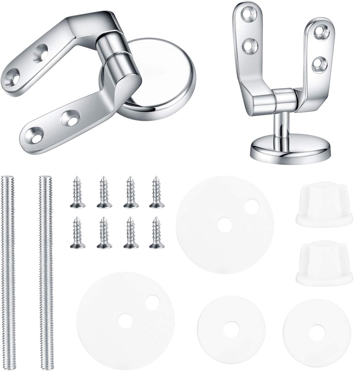 SnelShoppen - Toilet Seat Hinges - RVS Scharnieren voor Toiletdeksels - Universele Toiletzitting Bevestigingsmaterialen - Duurzaam en Praktisch