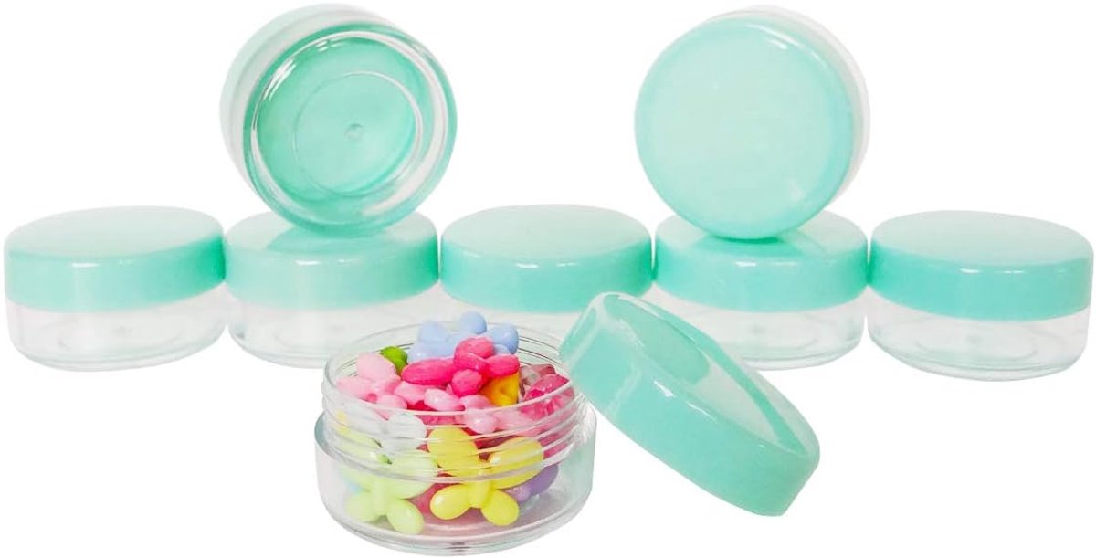 SnelShoppen - 30 Stuks 10g Kleine Cosmetische Monsters, 10ml Lege Potjes voor Make-up, Oogschaduw, Nagels, Poeder, Edelstenen, Kralen, Sieraden, Crème