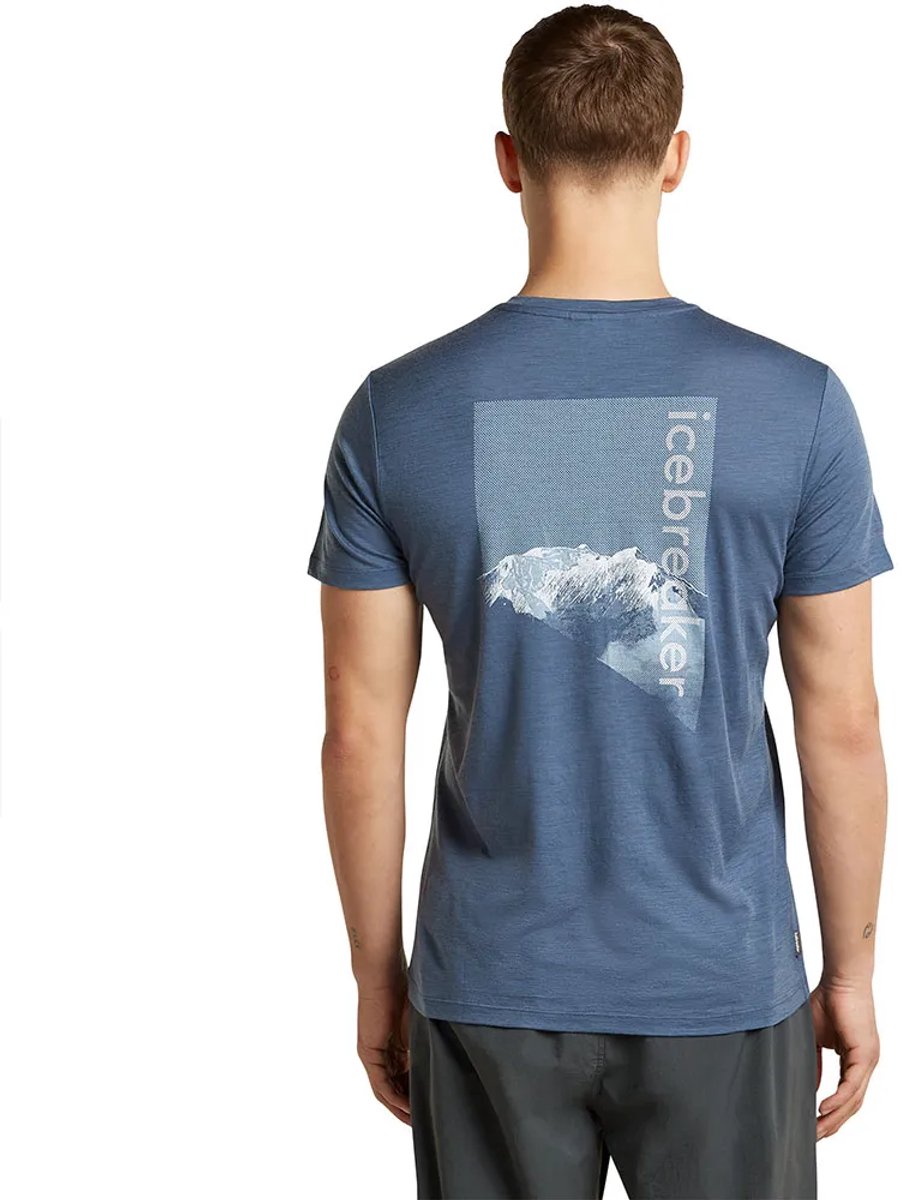 Icebreaker 150 Tech Lite Pure Altitude T-shirt Met Korte Mouwen Blauw L Man