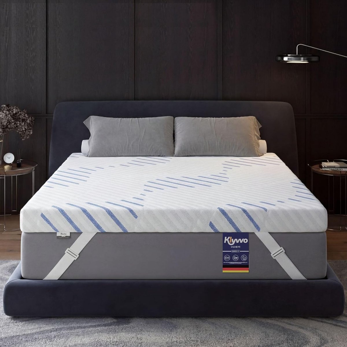 SnelShoppen - Mattress Topper 160 x 190 cm - Gel Memory Foam - 7-zone Ondersteuning - Ideaal Voor Rugpijn - Geschikt Voor Harde Matrassen & Boxspring