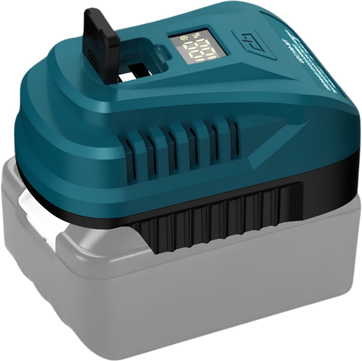 Krylanso® - USB-adapter + Oplader Voor Makita 18V LXT accu - Acculader & Powerbank - Power Delivery 3.0 100W - LCD-display - Geschikt voor Laptop, Tablet, Smartphone en andere USB-apparaten