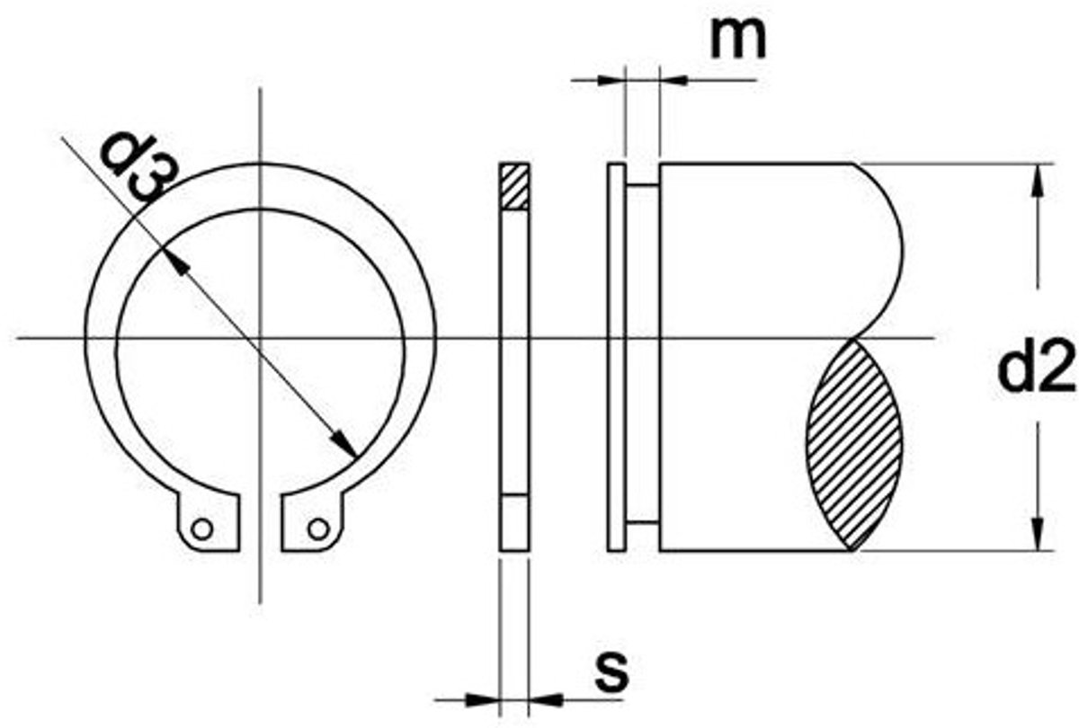 Borgring Din471 8X0,8Mm Voor As - 200 stuks