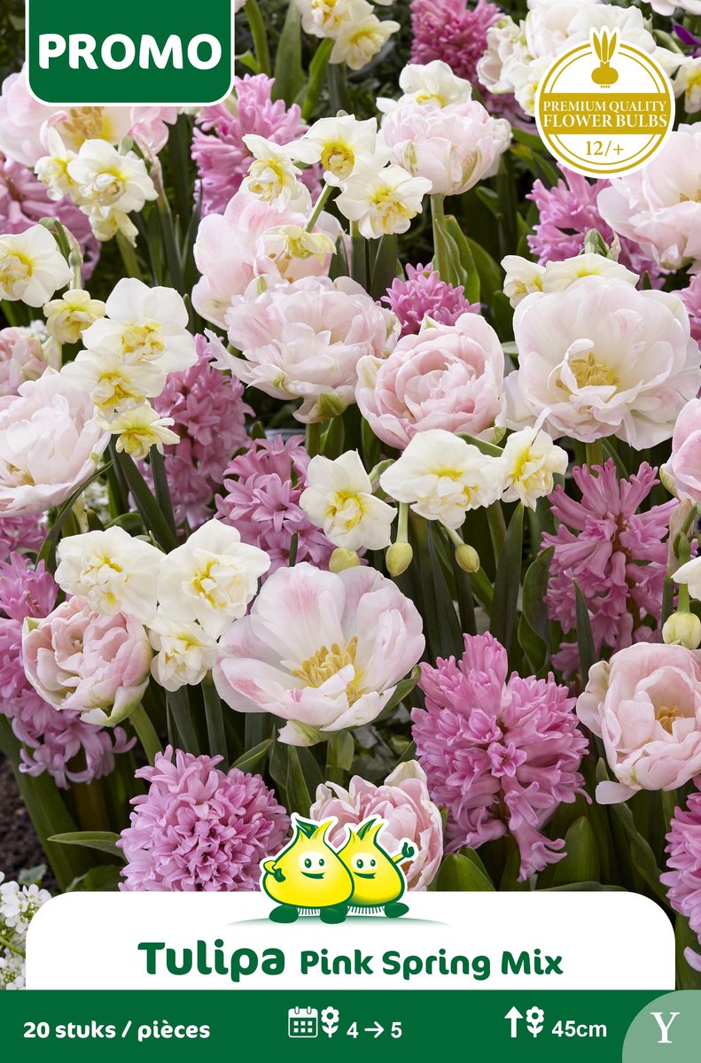 1 Zakje Promoverpakking Pink Spring Mix 20stuks maat 12/+