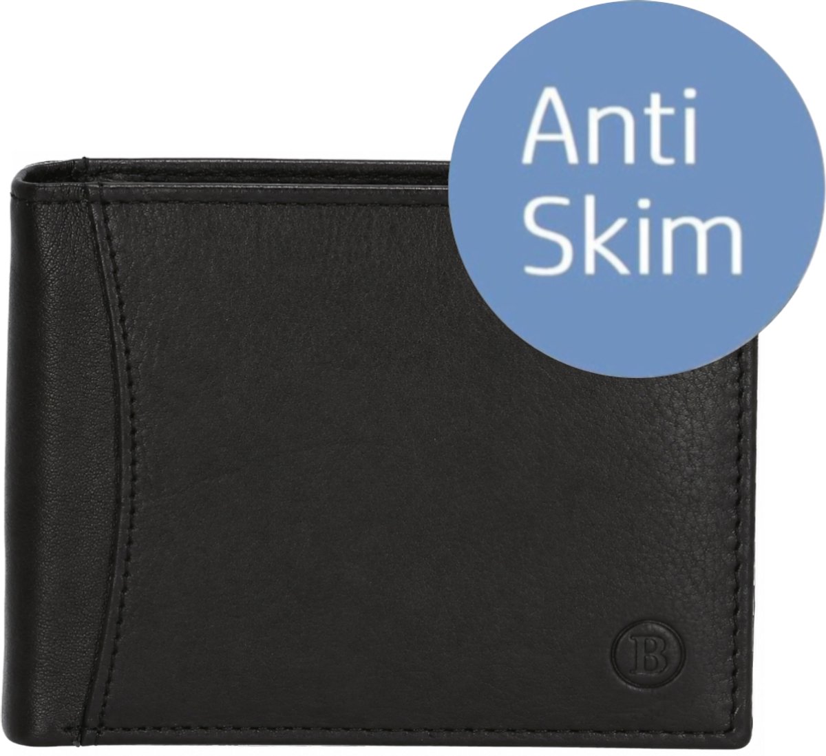 Heren Portemonnee Bilfold Echt Leer Klein Model - RFID