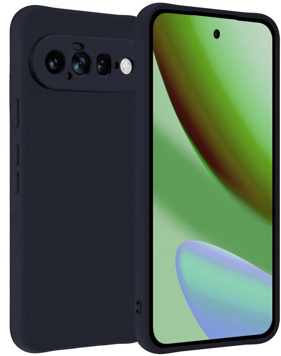 Hoesje Geschikt voor Google Pixel 11 - Sterk & Shockproof - Hoes Cover - Siliconen Case - Donkerblauw