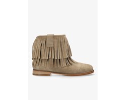Shabbies Amsterdam - Festi Ibiza Enkellaars Suède Guclu Taupe - Maat 39
