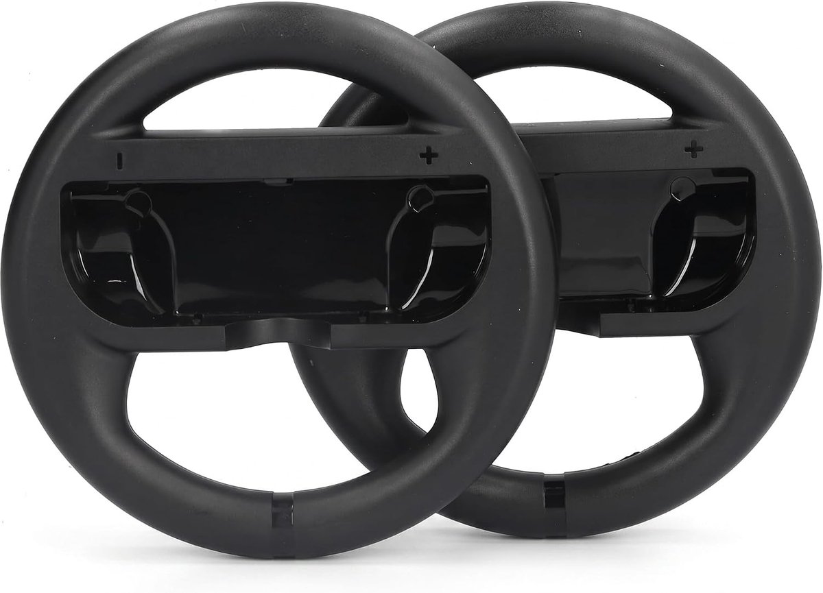 SnelShoppen - Stuurwiel Controller voor Switch, Racing Game Accessoires Grip, 2-Pack Zwart, Ergonomisch Ontwerp, Geschikt voor Volwassenen en Kinderen