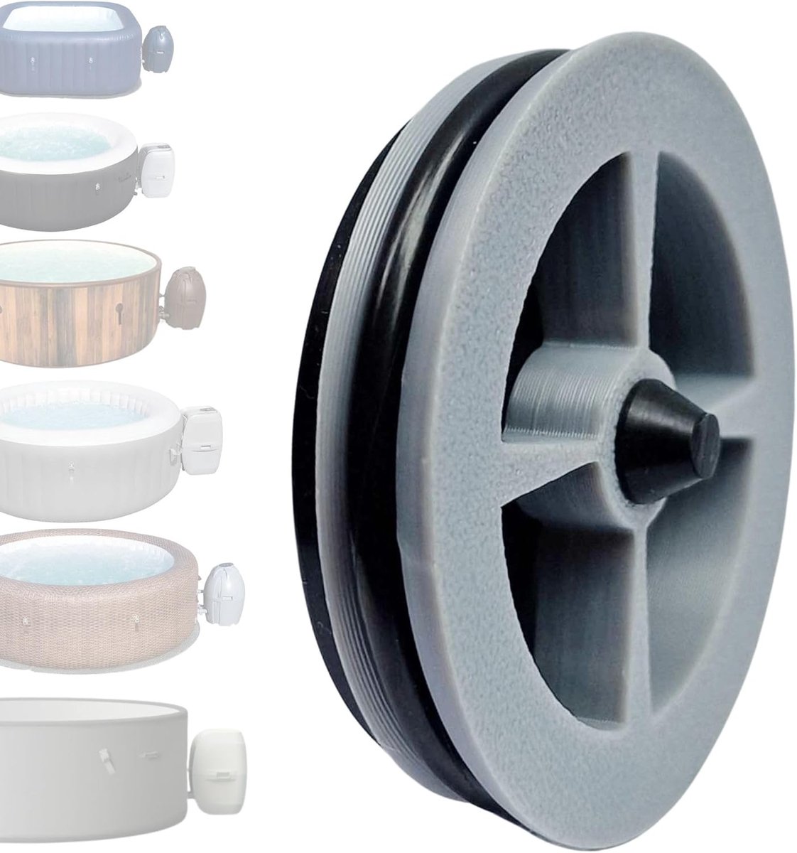 SnelShoppen - Clip-On Terugslagklep voor Hot Tub - Compatibel met Lay-Z-Spa, Bestway, Coleman SaluSpa - Eenvoudige Installatie, Lekpreventie, AirJet S