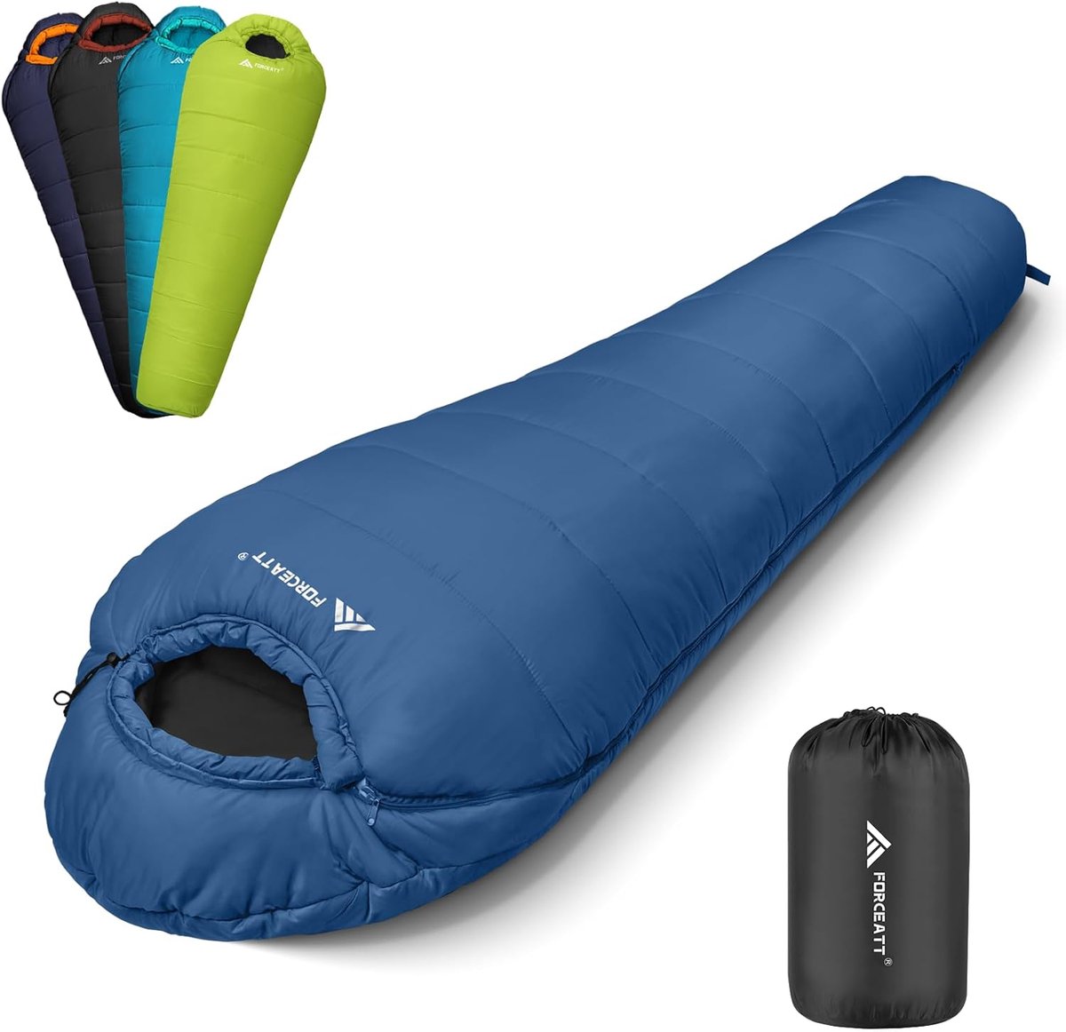SnelShoppen - Mummy slaapzak met capuchon, 0°C-20°C, 3-4 seizoenen, compact en lichtgewicht, 1,65-2,0kg, waterdicht en scheurvast, ideaal voor camping