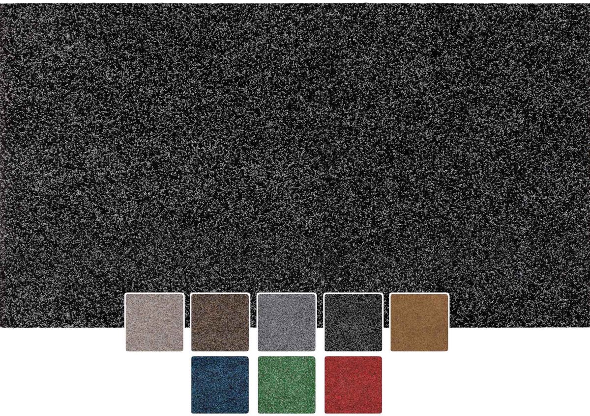ANRO Deurmat Zwart 100x50cm – Schoonloopmat Antislip Wasbaar Voordeur Hal Binnen & Buiten Op Maat