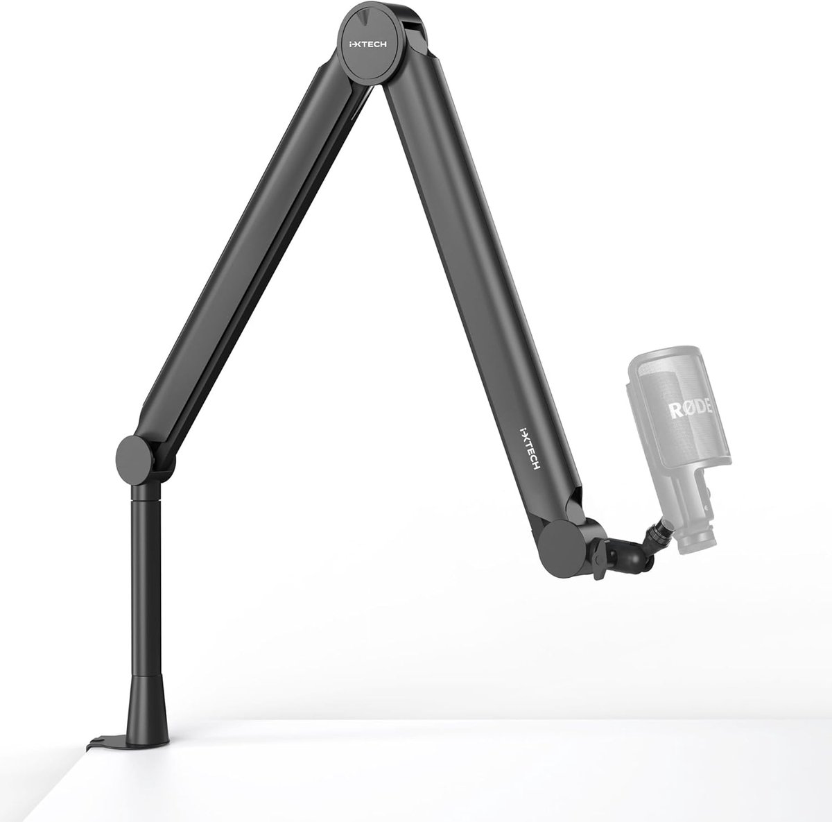 SnelShoppen - Microfoon Arm met Bureauhouder, Boom Arm en Microfoonstandaard, 360° Rotatable, Volledig Aanpasbaar voor Podcast, Video, Gaming, Radio,