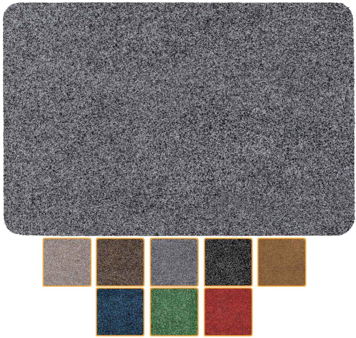 ANRO Deurmat Grijs 60x40cm – Schoonloopmat Antislip Wasbaar Voordeur Hal Binnen & Buiten Op Maat