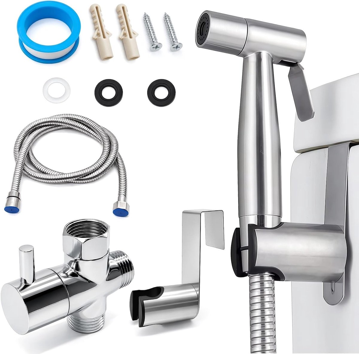 Handheld Bidet Spray Kit voor Hygiënische Reiniging, Verstelbare Waterdruk en Eenvoudige Installatie