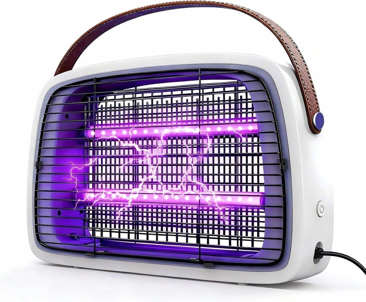 SnelShoppen - Elektrische Vliegenverdelger 2x6W UVA-LEDs, Wandmontage, Muggenlamp voor Binnen, Insectenvernietiger voor Vliegende Insecten, Muggen, We