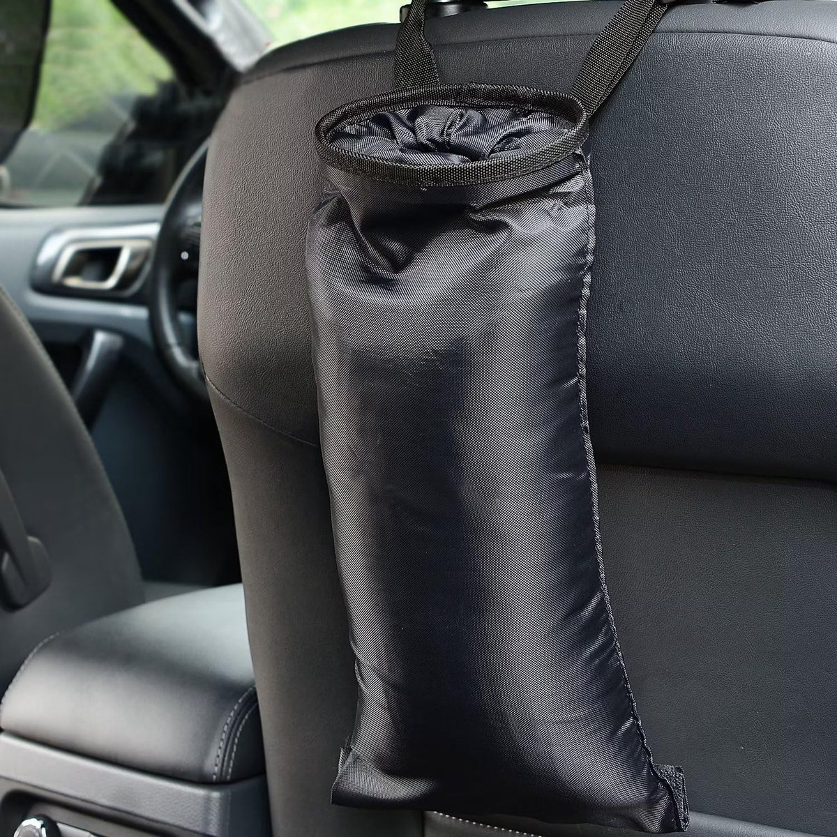 SnelShoppen - IPELY Auto Achterbank Hoofdsteun Afvalbak - Verstelbare Vuilniszak voor Auto, Kantoor, Thuis - Duurzaam Oxford Materiaal - 7"x15" - Idea
