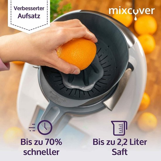 SnelShoppen - Mixcover Verbeterde Juicer/Citrus Juicer/Orange Juicer voor Thermomix TM6 en TM5 - Sneller en Pulp naar Keuze - Keukenaccessoires voor V van Snelshoppen — afbeelding 2