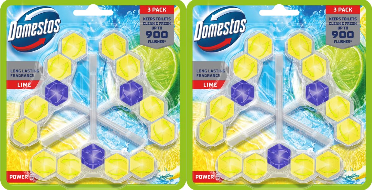 Domestos Power 5 Lime Toiletblok - 6 x 50 gram - Voordeelverpakking WC-verfrisser