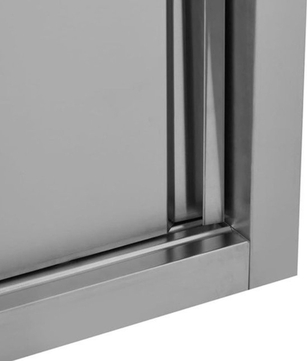 Wandkast – Hangkast – Opbergkast – Keukenkast – Badkamerkast – Roestvrij Staal – Schuifdeu