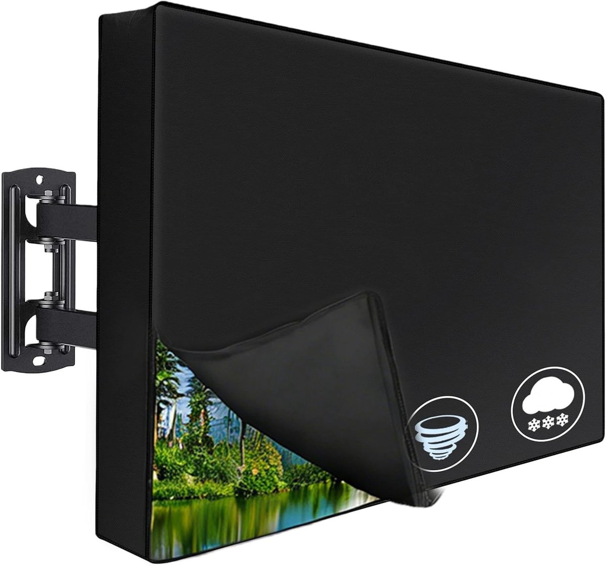 SnelShoppen - Outdoor TV Cover 40-42 Inch, Waterproof TV Screen Protector, 600D Oxford Fabric, Bescherming tegen Stof en Weersinvloeden, Universele Be