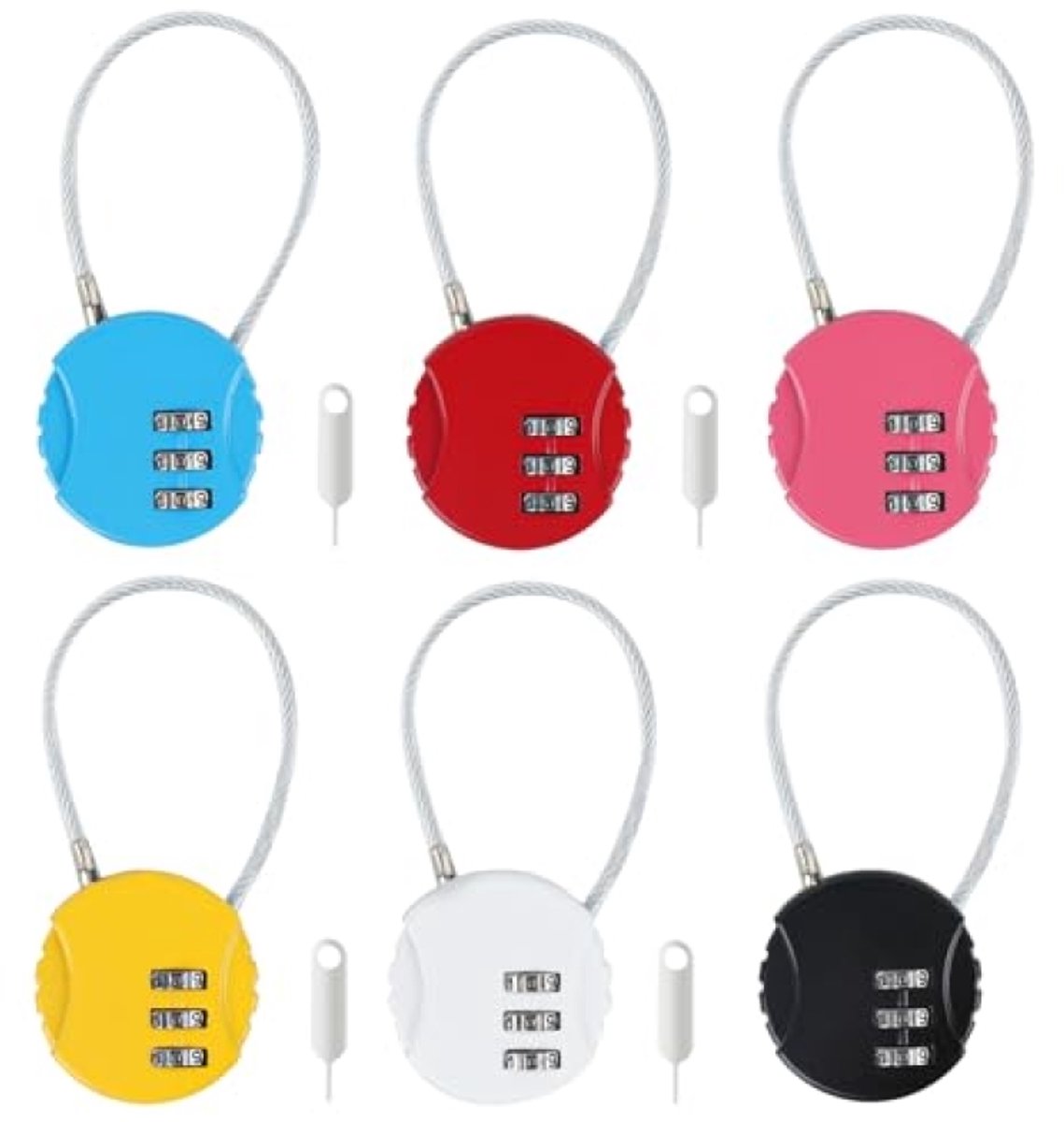 6 Stuks Mini Cijferslot 3 Cijfers Klein Hangslot Kluisje Koffer Bagage