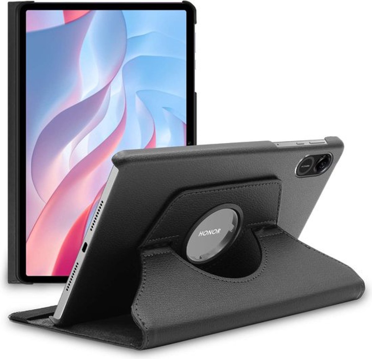 ebestStar - Hoes geschikt voor Honor Pad X9, Roterende Etui, Case, 360° Draaibaar hoesje, Zwart