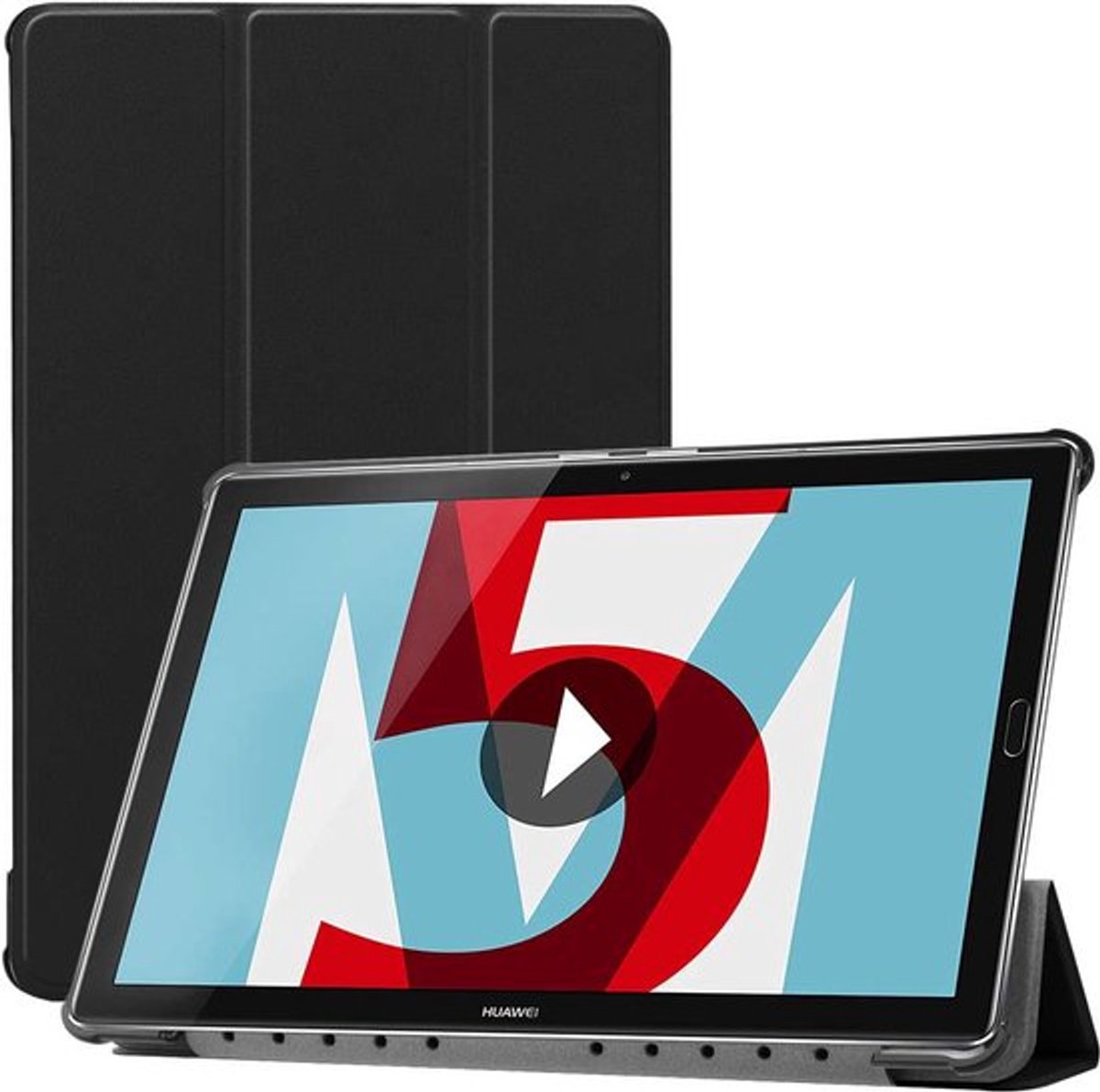 ebestStar - Hoes geschikt voor Huawei MediaPad M5 10.8, Slanke Design PU Lederen Etui, Automatische Slaap/Wake, SmartCase hoesje, Zwart