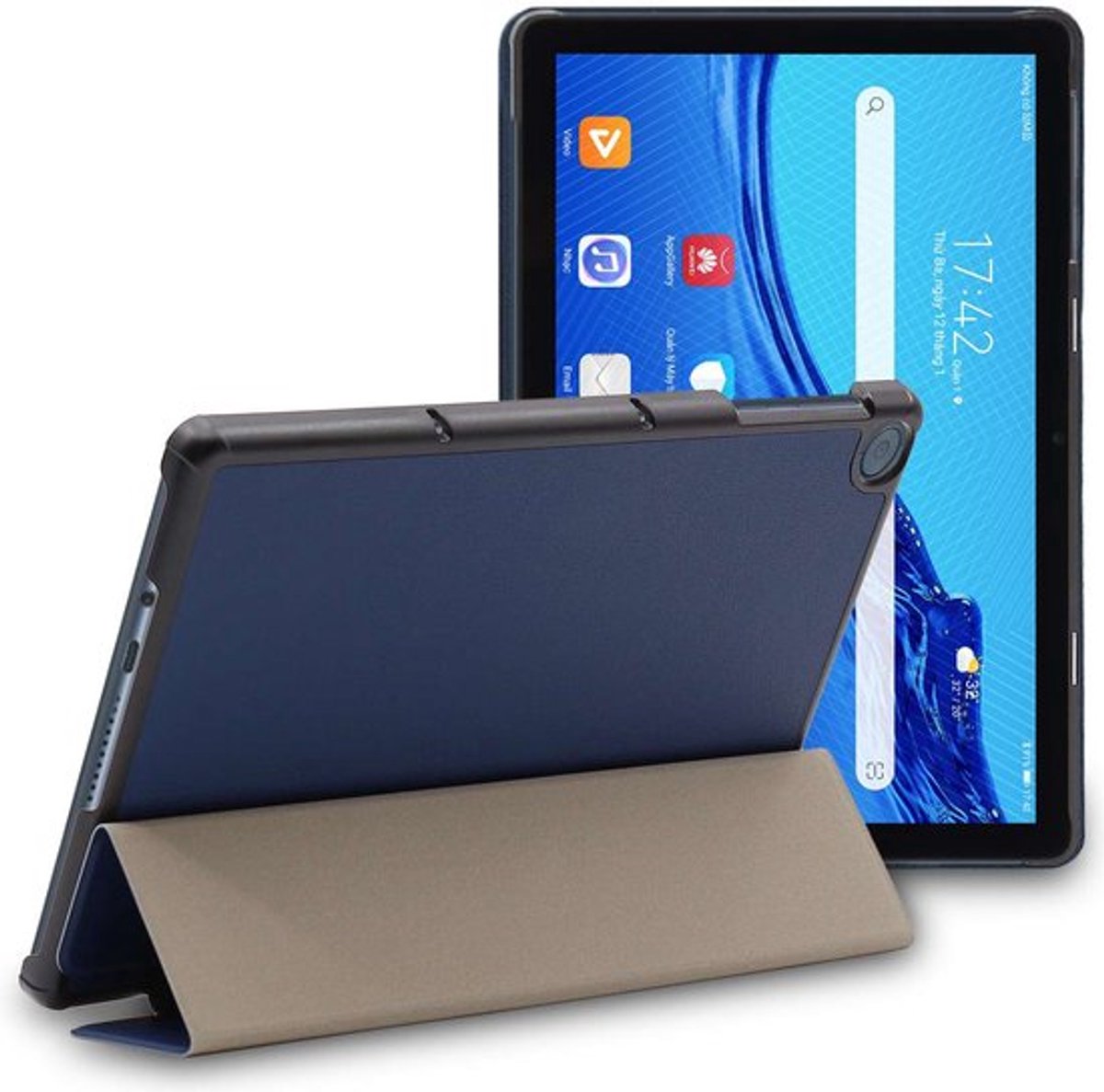 ebestStar - Hoes geschikt voor Huawei MatePad T 10, T 10S, Slanke Design PU Lederen Etui, Automatische Slaap/Wake, SmartCase hoesje, Donkerblauw