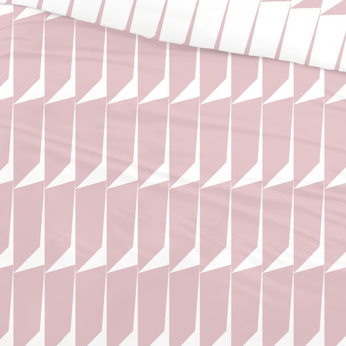 Thijox - Snoozing Roxan Dekbedovertrek Lits-jumeaux 240x200/220 cm - Geometrisch Dessin in Rose - Luxe Katoen voor Slaapkamer Decoratie