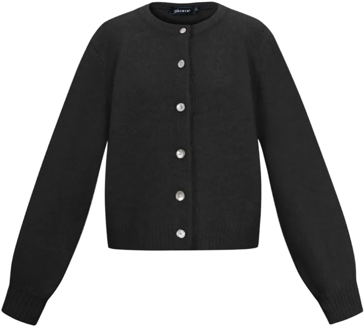 Comfortabel Gebreid Damesvest 'Gimme Cardigan' in Veelzijdige Seizoenskleuren - Zwart - Maat L/XL