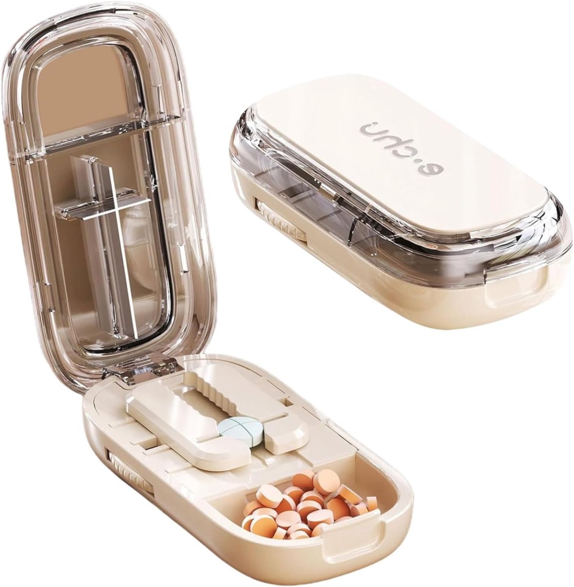 Tabletscheider en Pillenverdeler met Opbergcompartiment - Draagbare Tablet Cutter voor Huisdieren en Reizen, Geschikt voor Alle Tabletten
