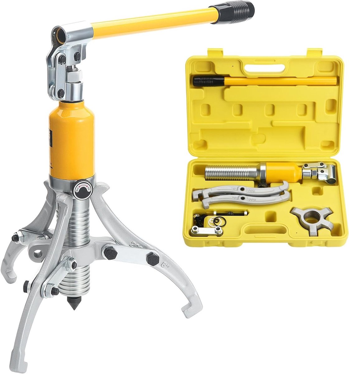 Hydraulische lager trekker 5T, wielnaaf trekker, 3-in-1 hydraulische pomp trekker met 3 trays en pull separator