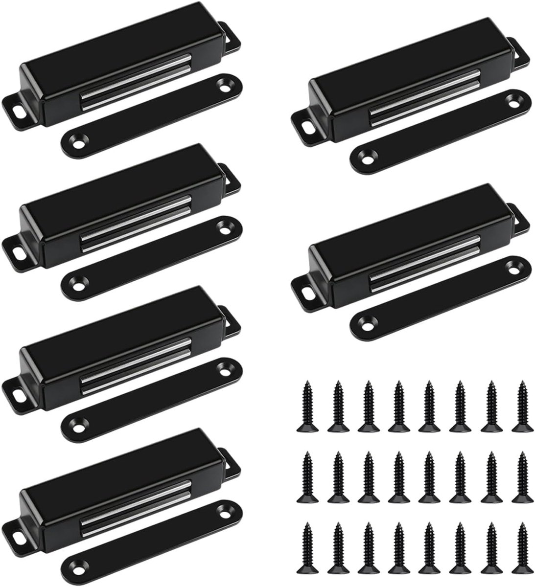 SnelShoppen - Magneetsnapper 6 stuks, sterke deurmagneet tot 40 kg, ultradunne roestvrijstalen magneetsluiting voor kastdeuren, keukenkasten, schuifde