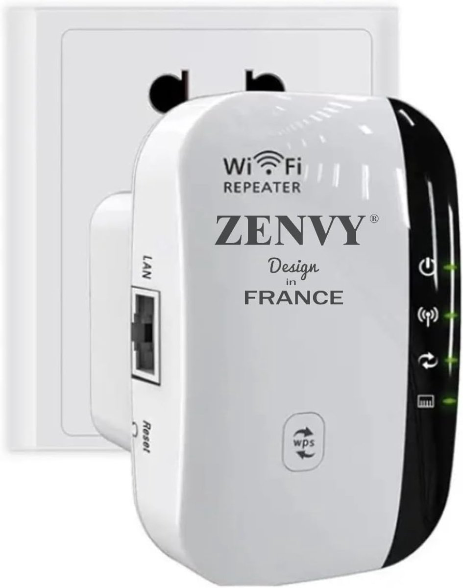 SnelShoppen - Wi-Fi Repeater 2.4GHz 300Mbps - WiFi Booster Extender - Draadloze Netwerkversterker - AP/RP Functie - Geschikt voor Alle Internet Boxen