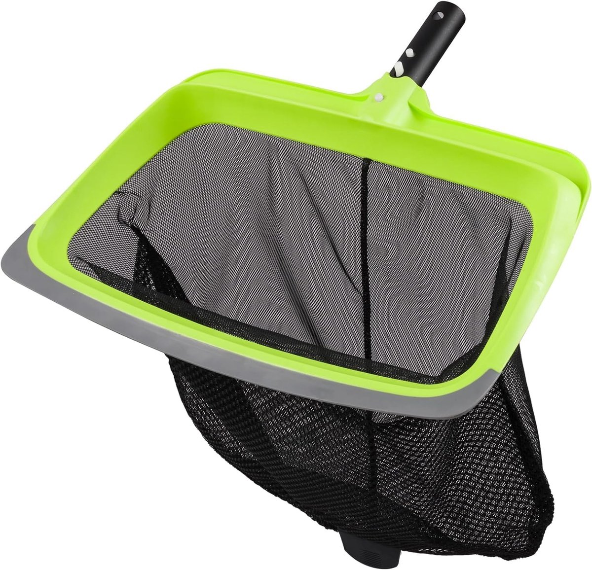 SnelShoppen - Poolschop met Rubberlip en Versterkt Frame - Dubbele Laag Ondergrondschop voor Bladeren en Vuil - Ideaal voor Tuin, Vijver en Camping