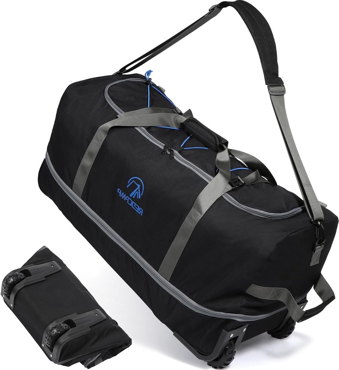 Vouwbare Duffle Bag met Wielen, Waterdichte Reisbagage, Extra Grote Luggage voor Vakantie, 140L
