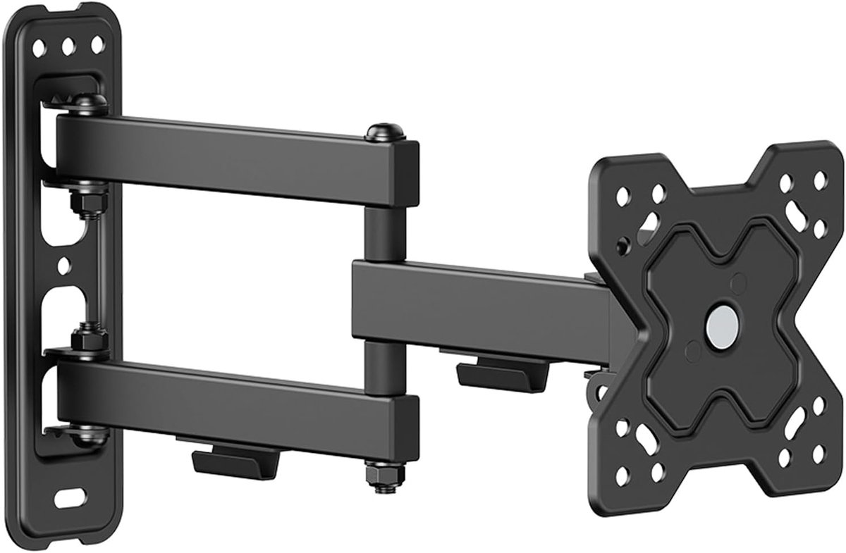 SnelShoppen - TV muurbeugel met 3 draaipunten, geschikt voor 13-32 inch schermen, tot 20 kg, VESA 75x75 & 100x100, flexibel verstelbaar