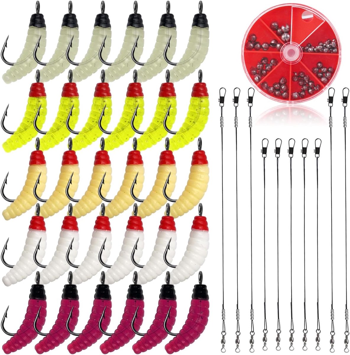 SnelShoppen - 41 Rubber Vissen voor Snoek - Hoogwaardige Kunstvissen van Rubber - Ideaal voor Visserij, Outdoor, Hengelsport - Realistische Kleuren en