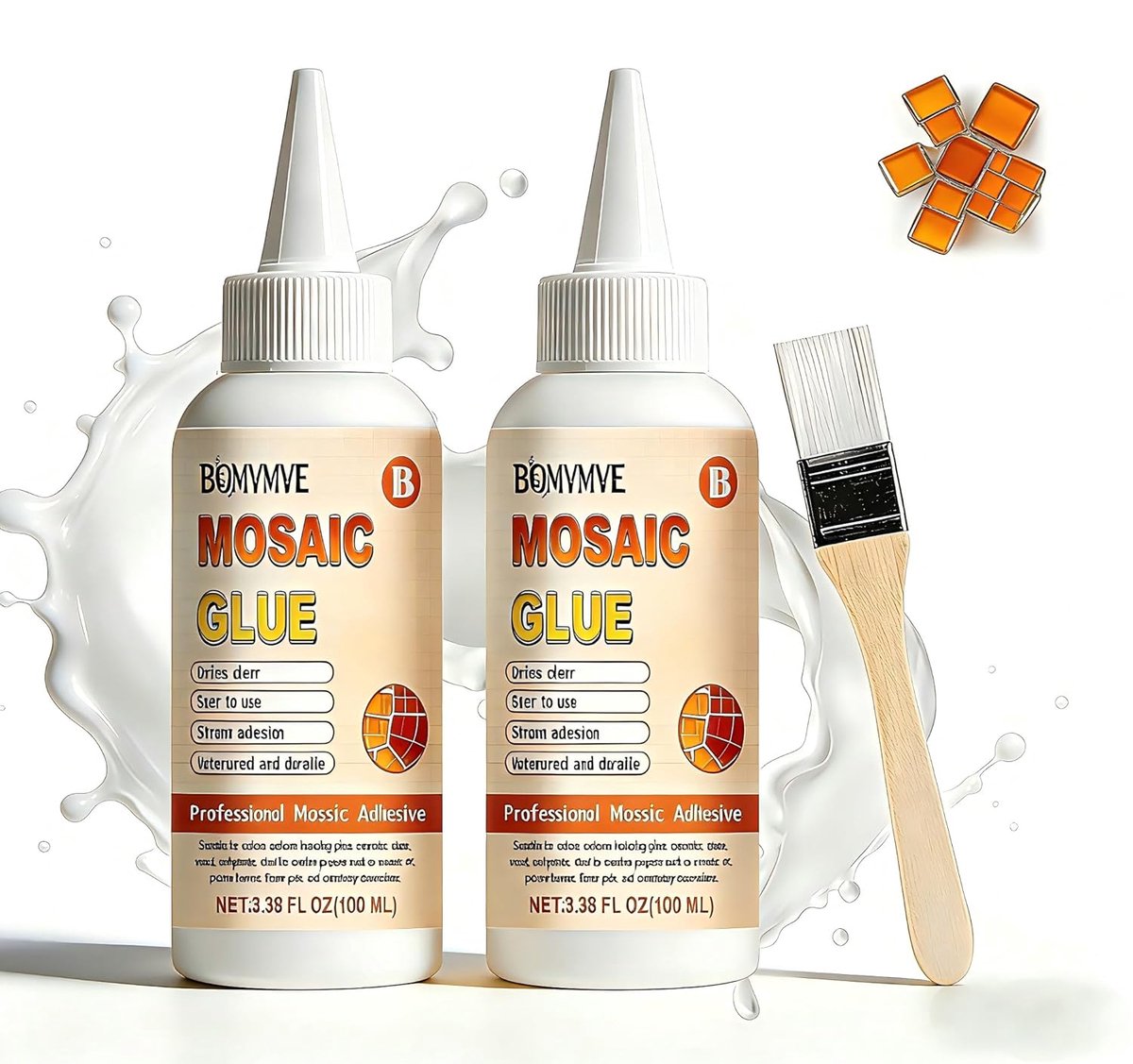SnelShoppen - Transparante mozaïeklijm 200 ml | Waterproof, sneldrogend, sterke hechting voor mozaïek, glas, keramiek, tegels, steen en plastic