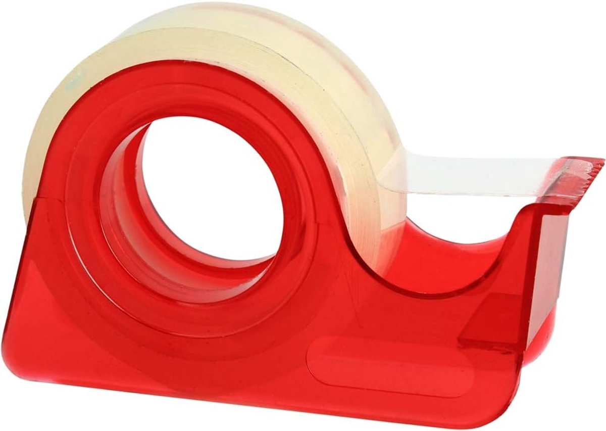 SnelShoppen - Fixo Lijmtape Mini Rolhouder 10x12 cm Caramel - Hoge Kwaliteit Plakband voor Creatieve Klussen, Knutselen, Kantoor, Feest, Cadeaus, en M