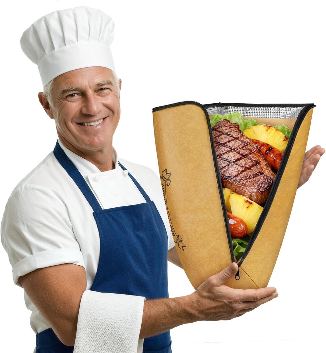 SnelShoppen - BBQ Dekentje voor Vlees, 15 inch Herbruikbare Barbecue Tassen met Brede Handgreep, BBQ Accessoires voor Warmhouden van Vlees, Perfect vo