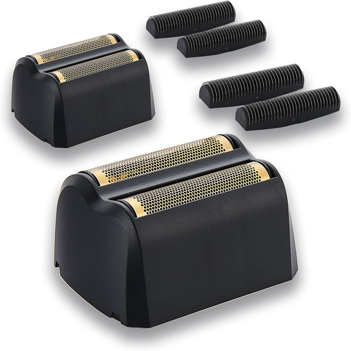 SnelShoppen - Vervangset Goudkleurige Scheermes en Scheerblad Set Super Close voor Vanish Series 5 Star Wahl - 2 Packs