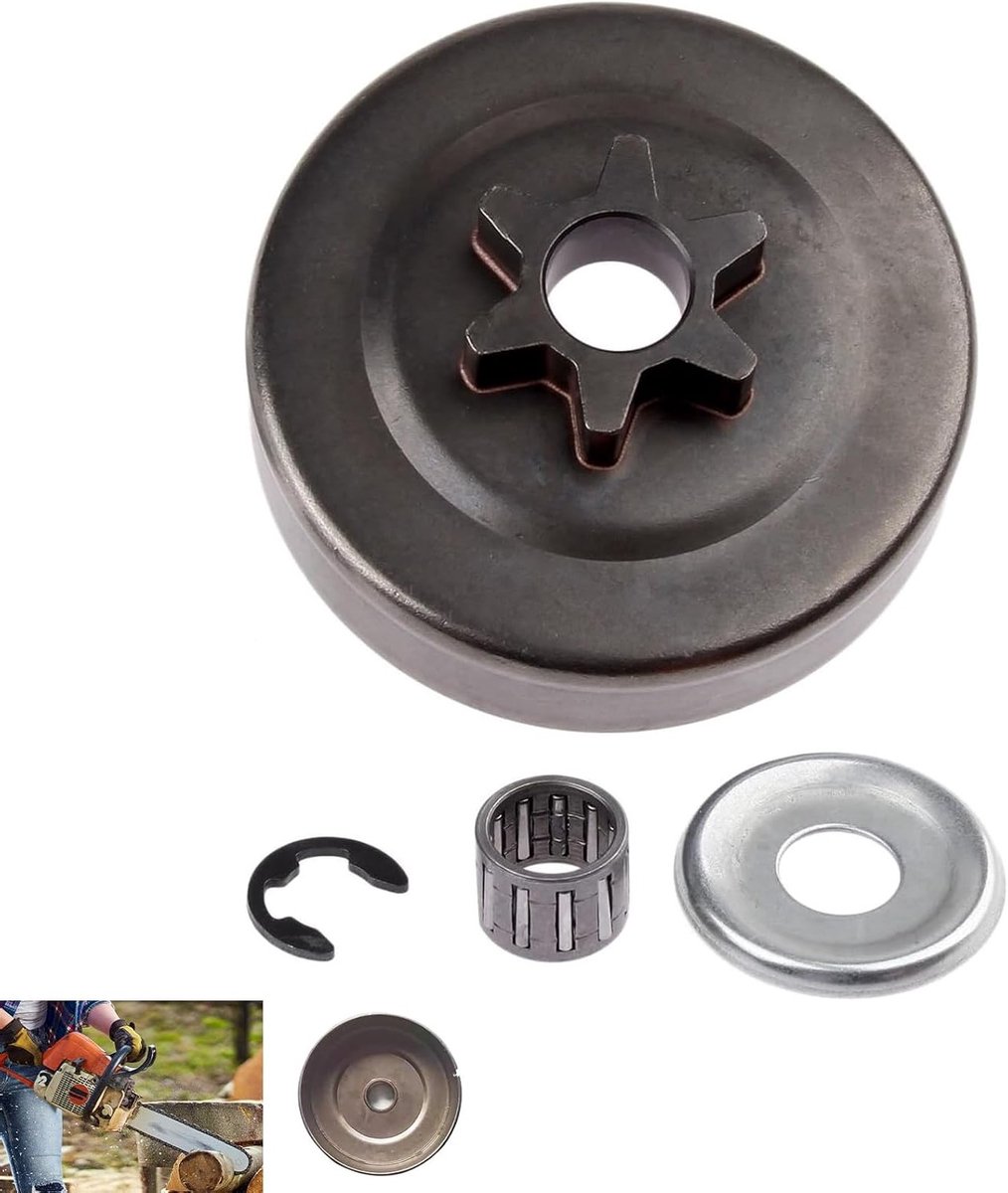 Krachtige Clutch voor Kettingzaag met 3/8 Inch 6 Tanden en Naaldlager, Vervangingsonderdeel voor Stihl MS017 MS018 MS170 MS180 MS210 MS230 MS250