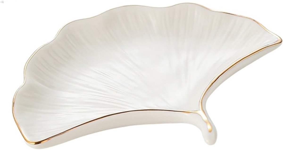 SnelShoppen - Ceramic Sieraden Tray in Veervorm, Decoratieve Sleutelschotel, Voor Tassen, Ontvangst, Sieradenhouder voor Ringen, Kettingen, Armbanden