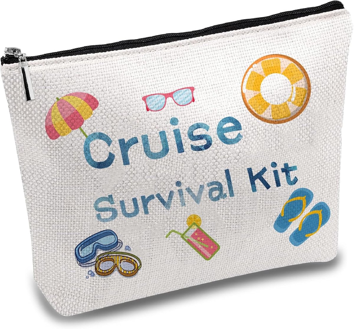 SnelShoppen - Dancer Survival Kit Canvas Makeup Bag Toiletry Bag Multifunctionele Pen Case Reistasje voor Vrouwen Bachelorette Party Cruise
