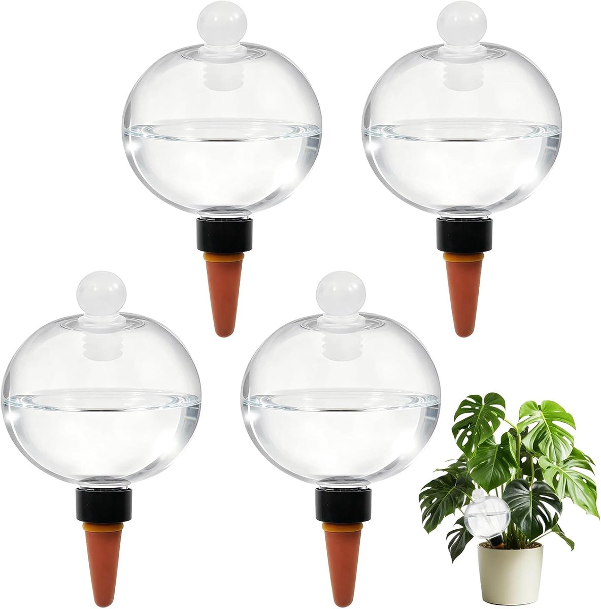 SnelShoppen - Bewateringsballen 500 ml Waterdispenser Planten, Automatische Plantenirrigatie voor Binnen en Buiten, Transparante Zelfbewatering voor K