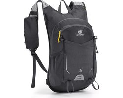 SnelShoppen - Lichtgewicht Hiking Rugzak 15L voor Mannen en Vrouwen - Ademend en Robuust - Voor Trekking, Hiken, Fietsen en Outdoor Sporten - Grijs, K