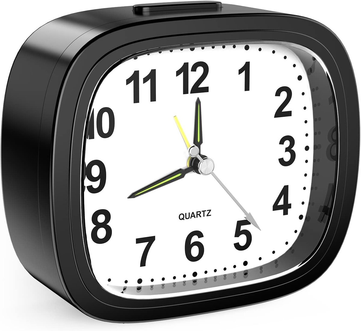 SnelShoppen - Analoge Wecker met Snooze Functie, Zwart, Perfect voor Slaapkamer, Bedside Tafel, Huis en Kantoor, Met Nachtlampje