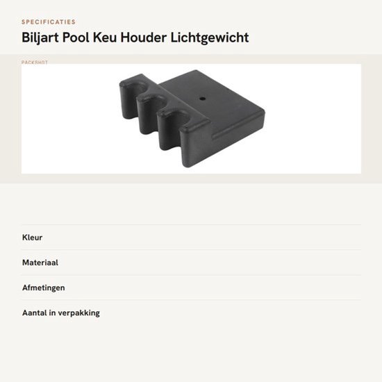 Dailygoody - Biljart Keu Rack - Biljart Pool Keu Houder - Ondersteuning Beugel - Geschikt voor 3 Cues - Accessoire voor Biljart Tafel van Merkloos — afbeelding 2