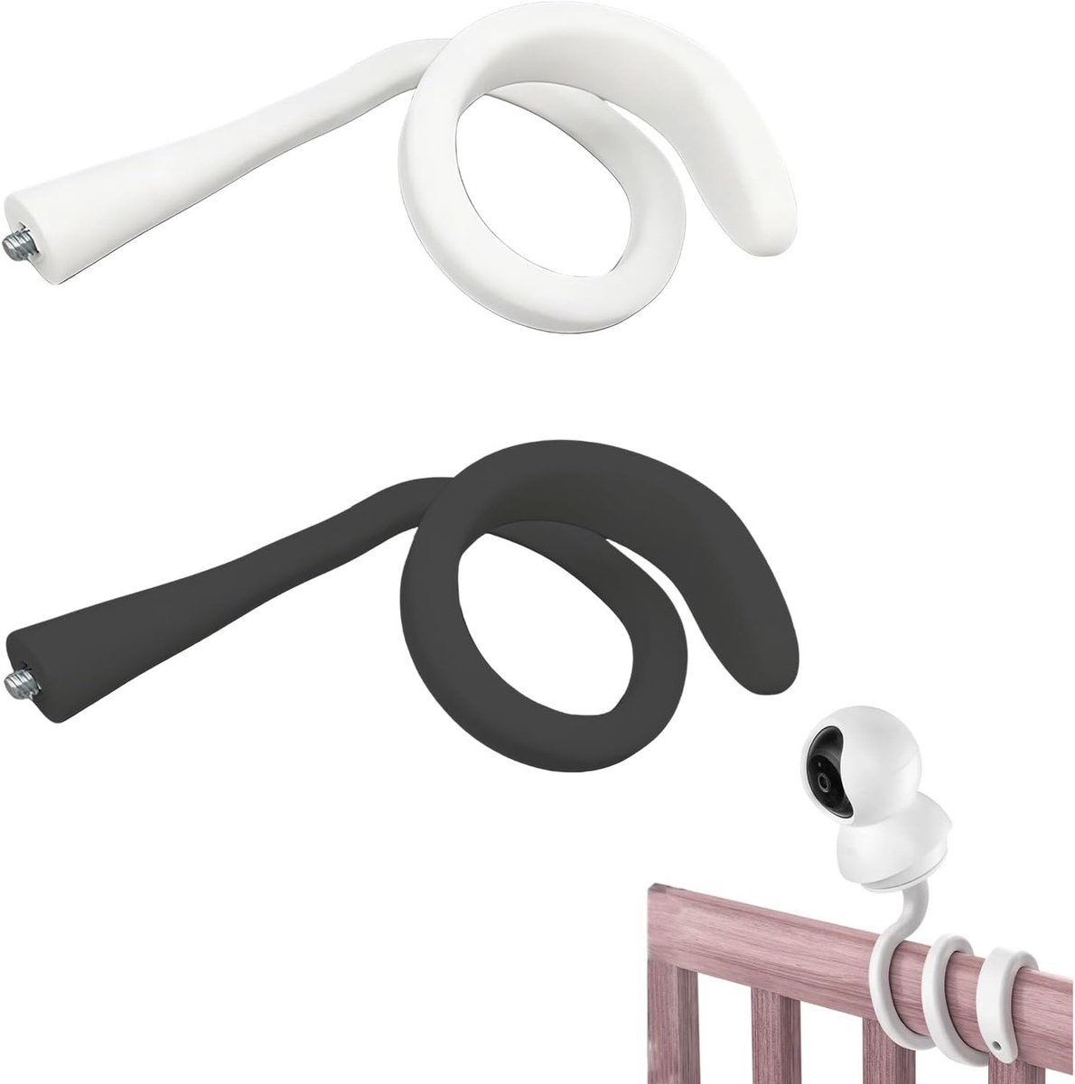 SnelShoppen - Flexibele Baby Camera Beugel voor TP-Link Tapo C200/C210/C211/C212/C220/C225, Veiligheidsmonitor Houder van Duurzaam Silicone, Ideaal vo